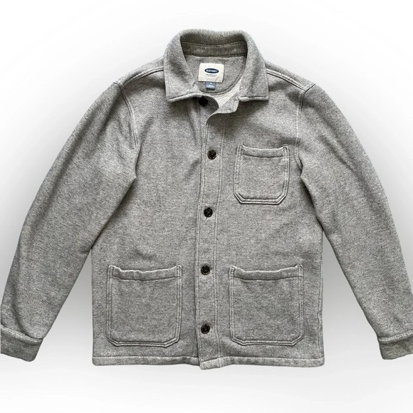 Men’s  Old Navy Gray Button Down Jacket Shacket Cardigan Size M - Picture 1 of 8